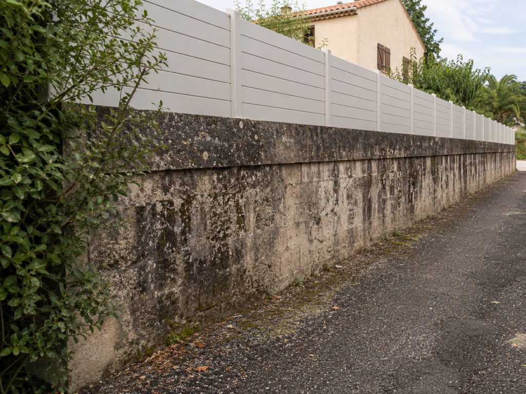 Nettoyage mur de clôture avant intervention Power Clean