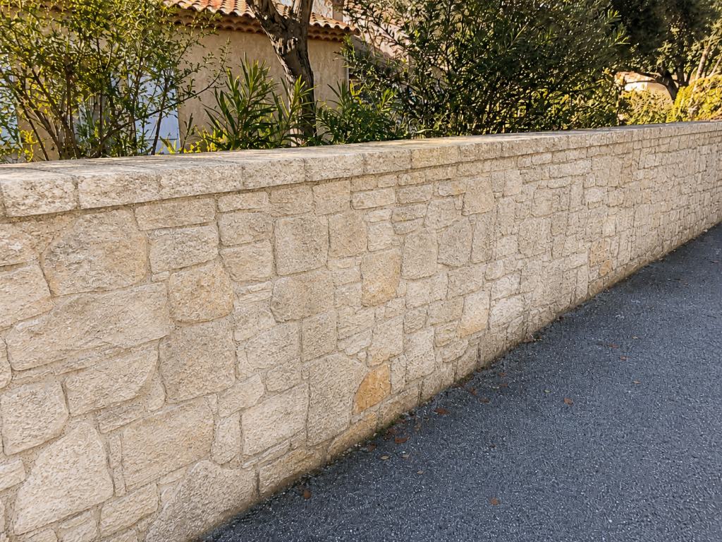Nettoyage mur de clôture après intervention Power Clean