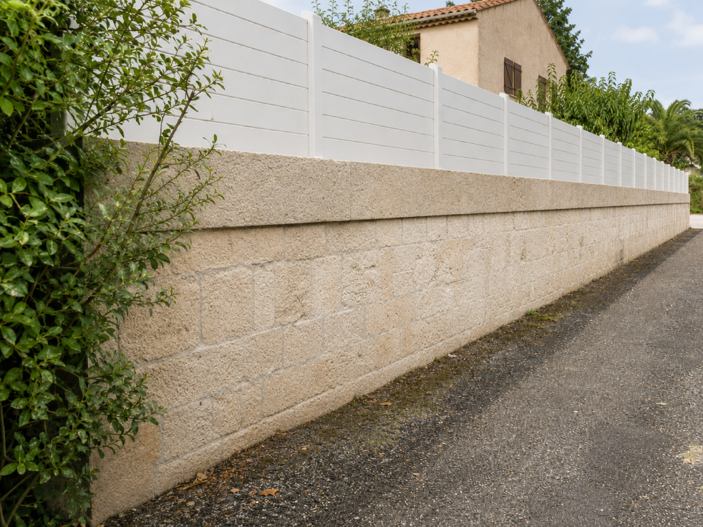 Nettoyage mur de clôture après intervention Power Clean