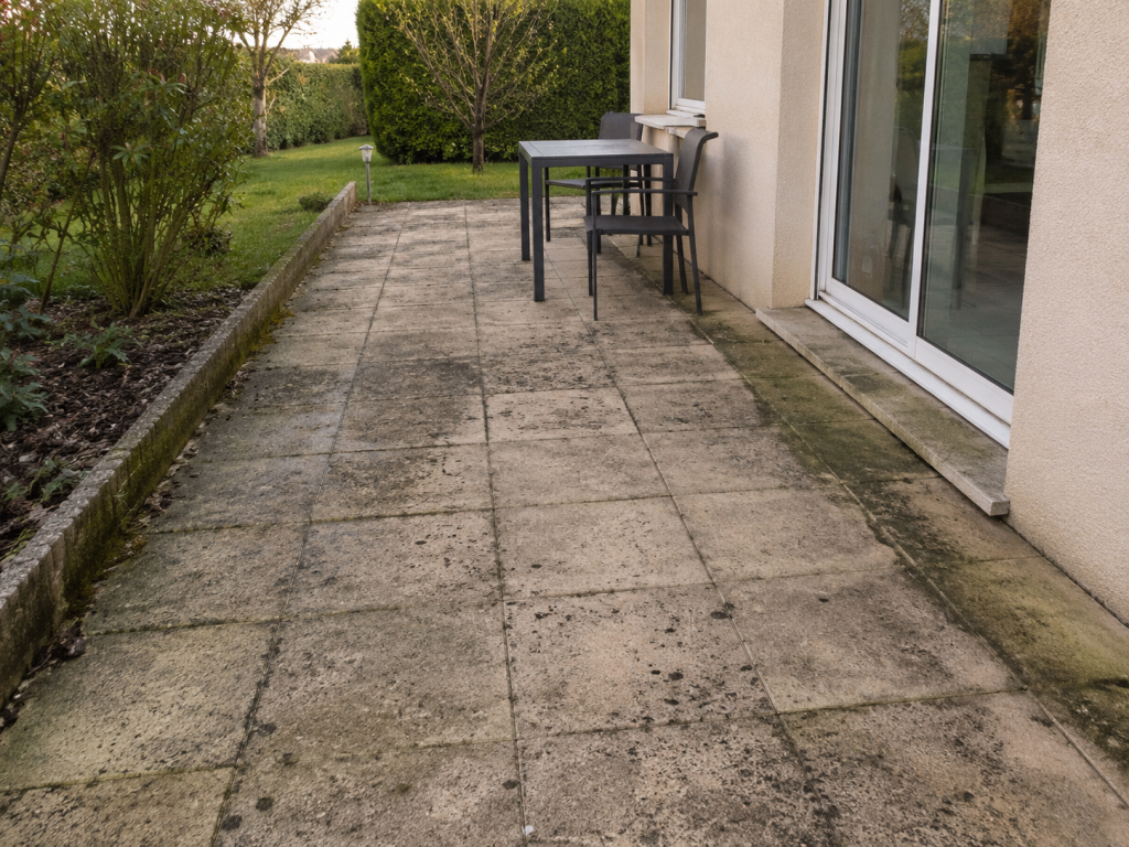 Nettoyage de terrasse avant intervention Power Clean